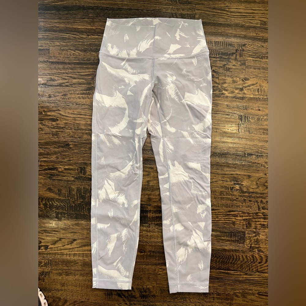 lululemon athletica Gray and White Leggings